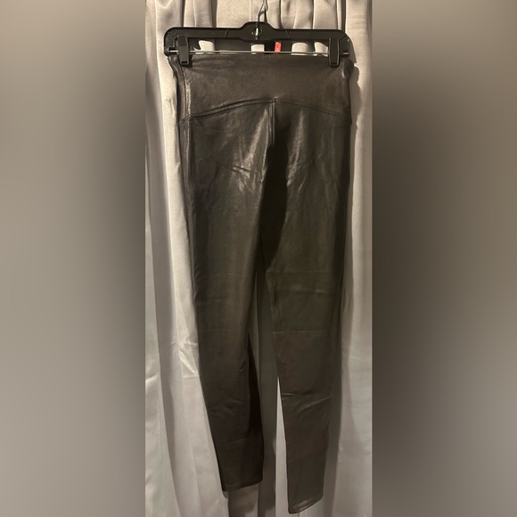 Spanx Leggings Women Large Faux Leather High Waisted Shaping Power Waist - Picture 2 of 6
